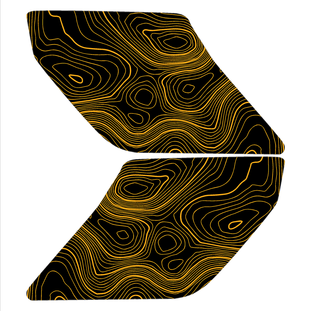 Topo Interior Sun Visor Overlays (Printed Series) - 2021+ Bronco (NO Homelink)
