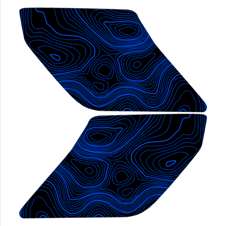 Topographic Interior Sun Visor Overlays - 2024+ Ranger Raptor (with Homelink)