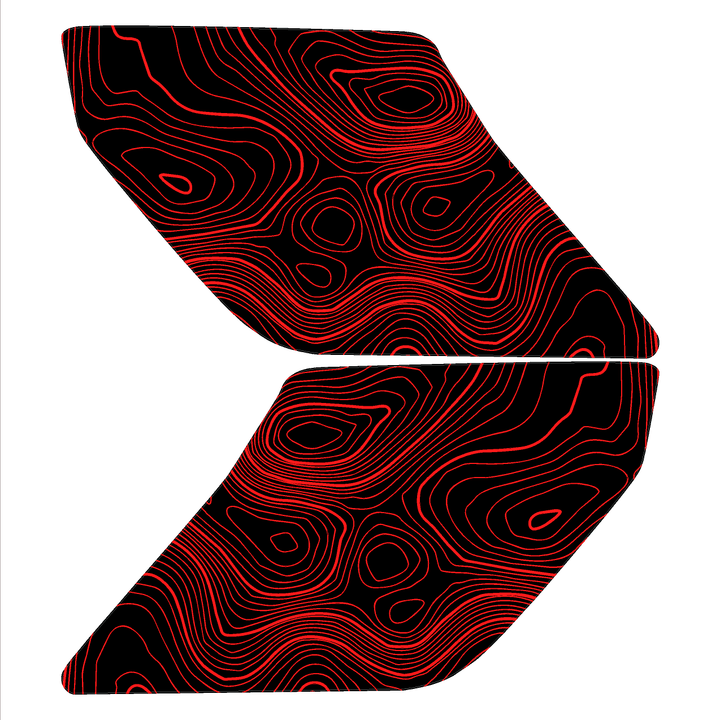 Topo Interior Lower Door Card Insert Overlays (Printed Series) - 2021+ Bronco 2 Door