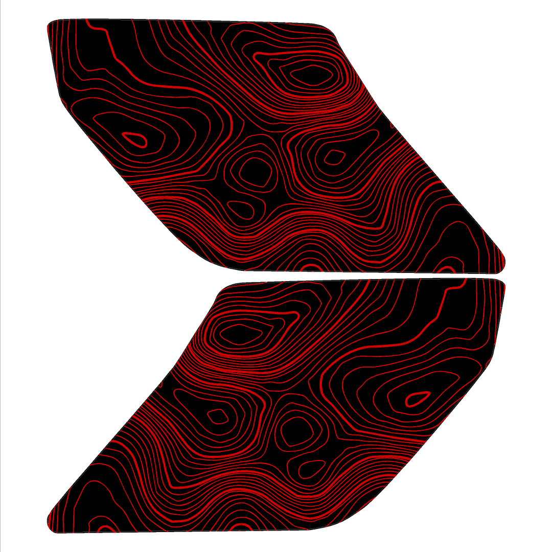 Topo Interior Sun Visor Overlays (Printed Series) - 2021+ Bronco (with Homelink)