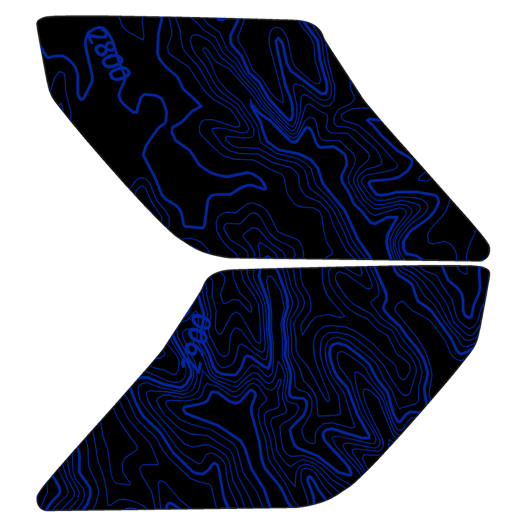 Topo Interior Lower Front Door Card Insert Overlays (Printed Series) - 2021+ Bronco 4 Door
