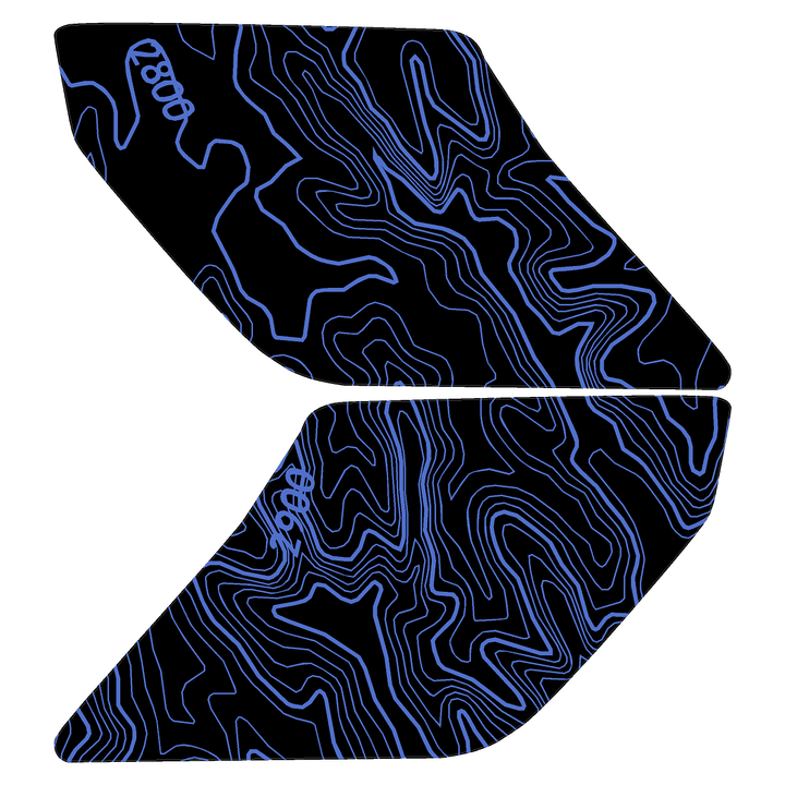 Topo Interior Sun Visor Overlays (Printed Series) - 2021+ Bronco (NO Homelink)