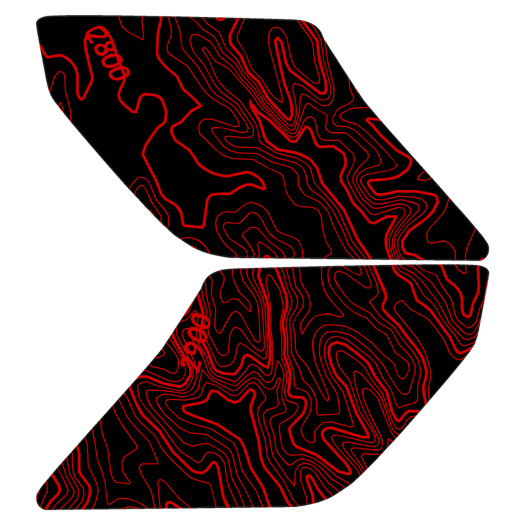 Topo Interior Sun Visor Overlays (Printed Series) - 2021+ Bronco (NO Homelink)