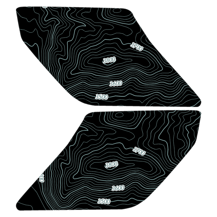 Topo Interior Lower Door Card Insert Overlays (Printed Series) - 2021+ Bronco 2 Door