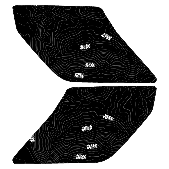 Topo Interior Door Handle Overlays - 2021+ Bronco