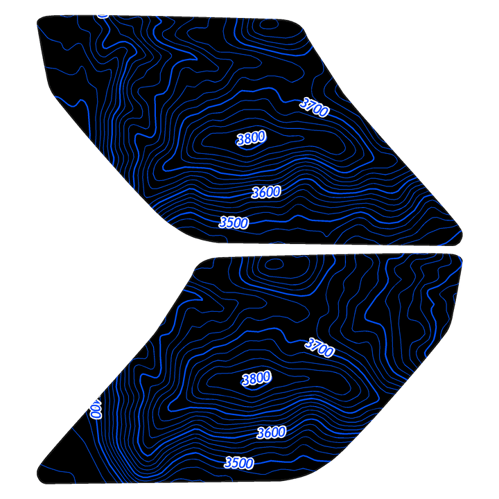 Topo Interior Door Handle Overlays - 2021+ Bronco