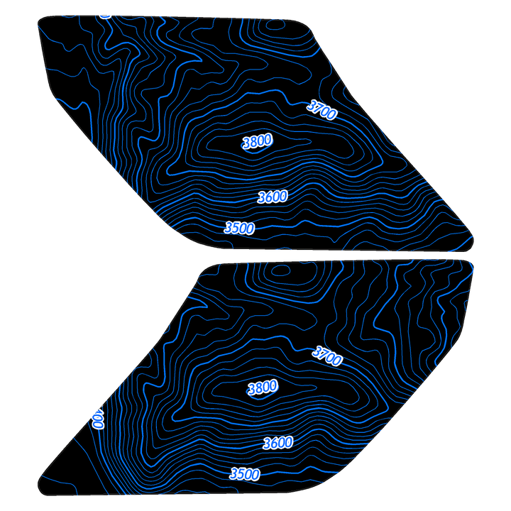 Topo Interior Door Handle Overlays - 2021+ Bronco