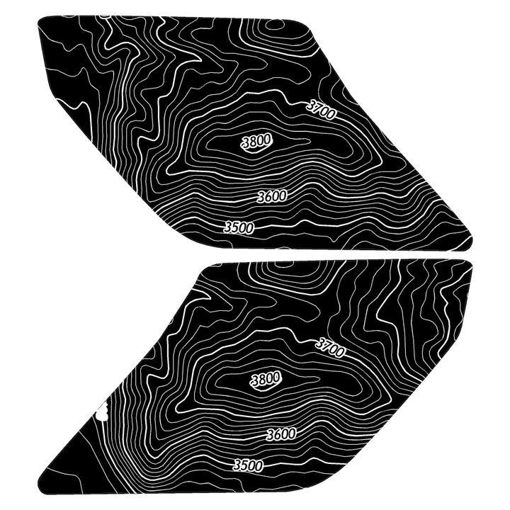 Topo Interior Door Handle Overlays - 2021+ Bronco