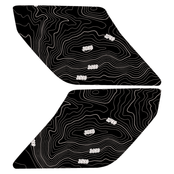 Topo Interior Door Handle Overlays - 2021+ Bronco