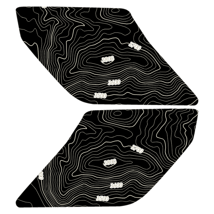 Topo Interior Sun Visor Overlays (Printed Series) - 2021+ Bronco (with Homelink)