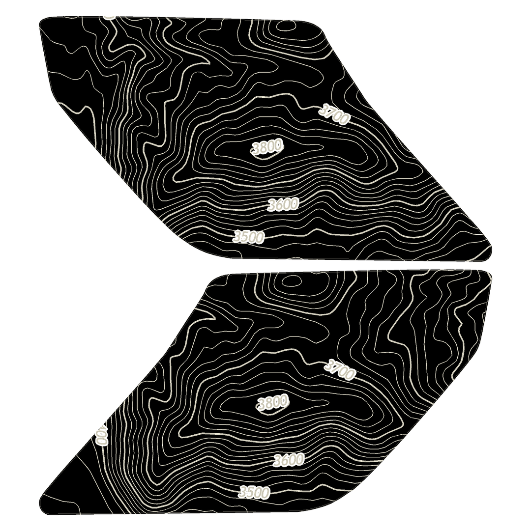 Topo Interior Lower Door Card Insert Overlays (Printed Series) - 2021+ Bronco 2 Door