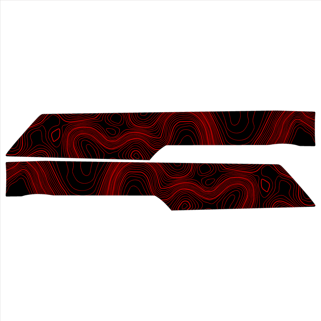 Topo Front Interior Upper Door Card Insert Overlays (Printed Series) - 2021+ Bronco 4 Door