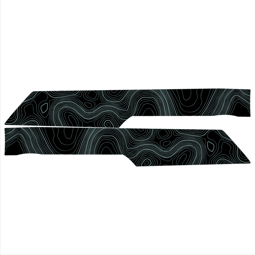 Topo Front Interior Upper Door Card Insert Overlays (Printed Series) - 2021+ Bronco 4 Door