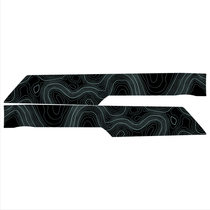 Topo Front Interior Upper Door Card Insert Overlays (Printed Series) - 2021+ Bronco 4 Door