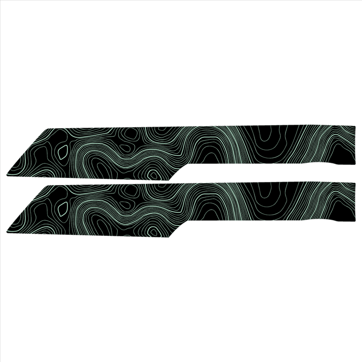 Topo Rear Interior Upper Door Card Insert Overlays (Printed Series) - 2021+ Bronco 4 Door