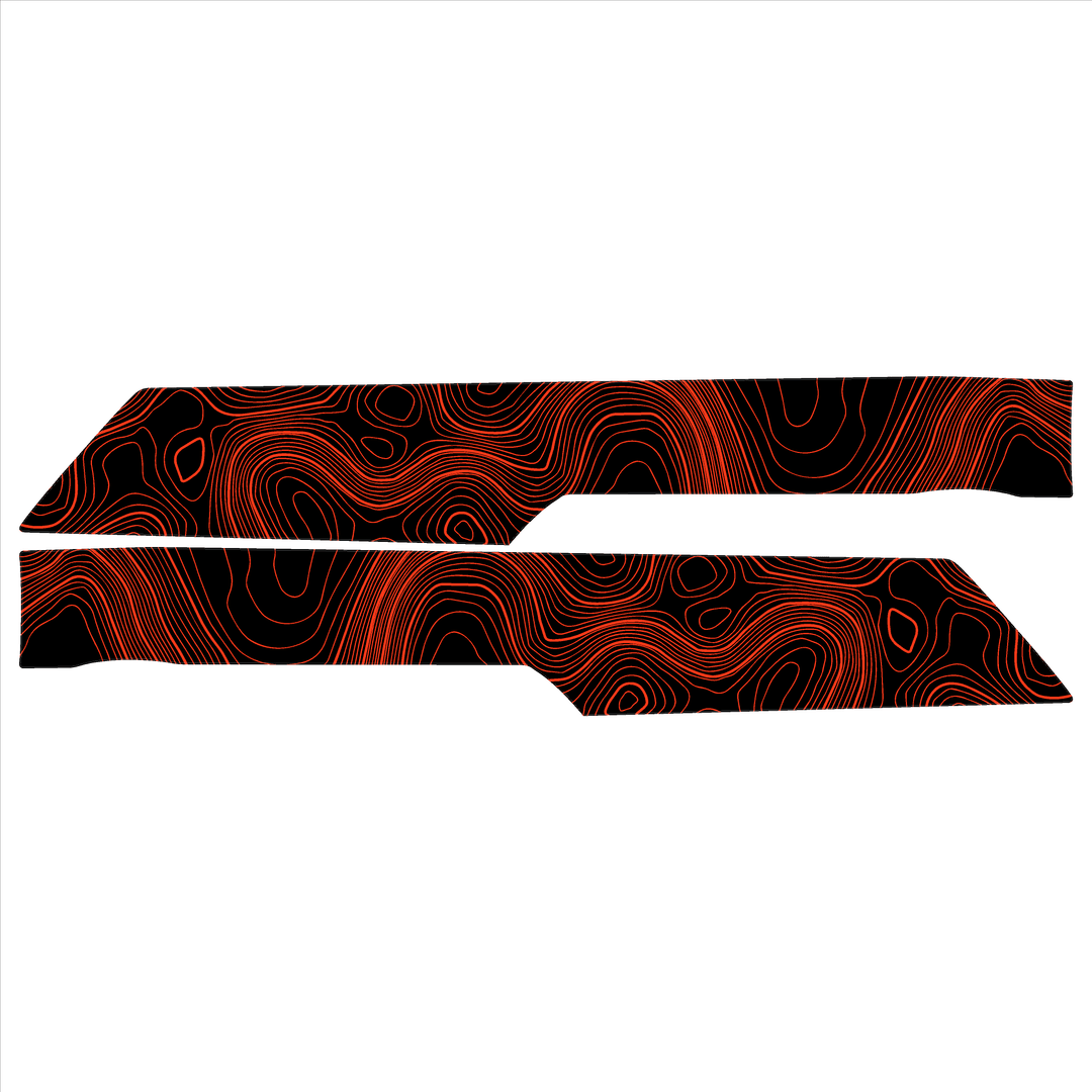 Topo Rear Interior Upper Door Card Insert Overlays (Printed Series) - 2021+ Bronco 4 Door