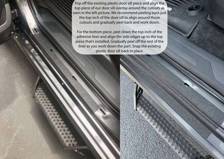 Door Sill Protection Overlays Fits 2022-2024 Toyota Sequoia