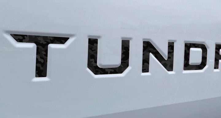 Black Shadow Camo Vinyl Letter Decals for 2022-2023 Tundra Tailgate