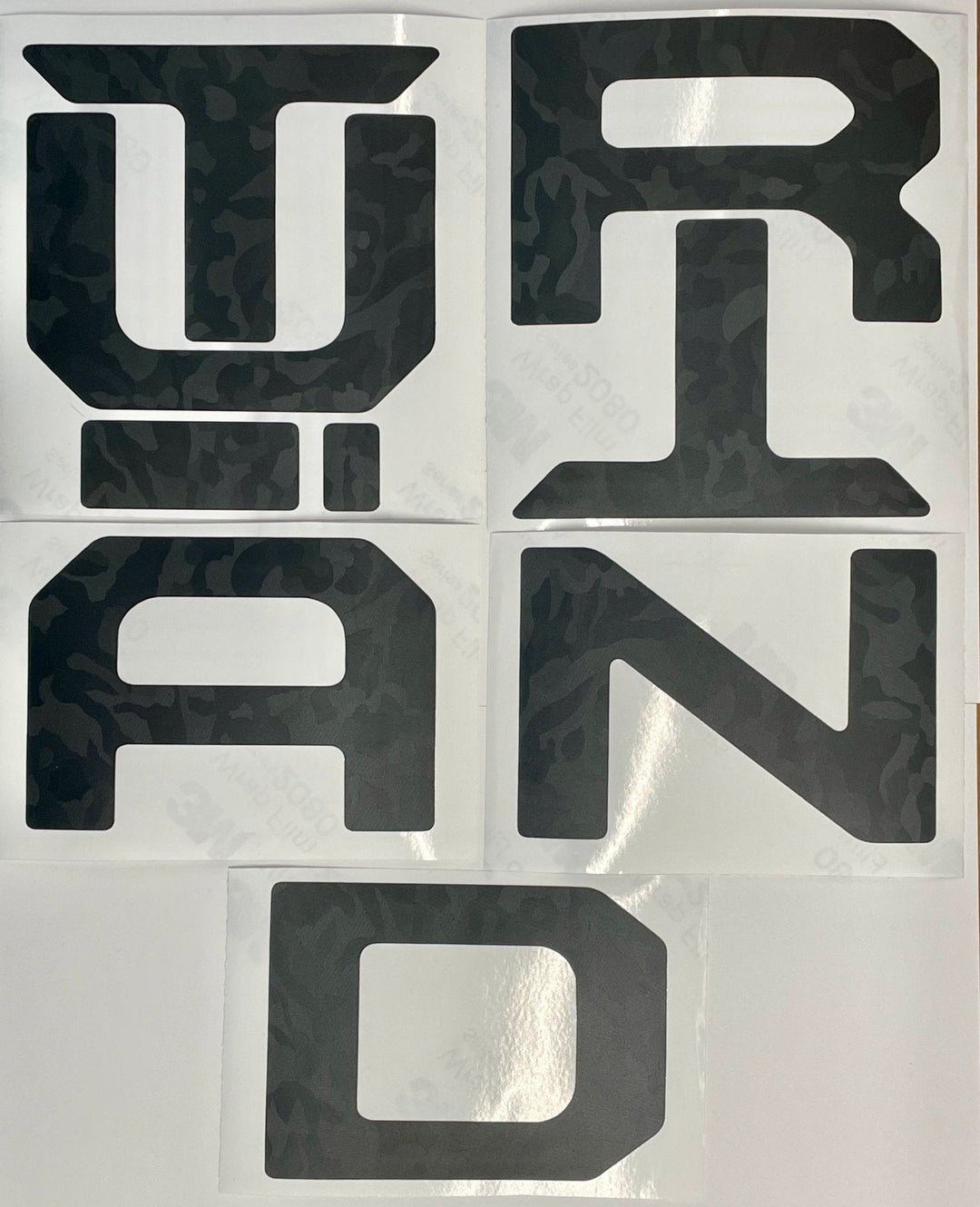 Black Shadow Camo Vinyl Letter Decals for 2022-2023 Tundra Tailgate