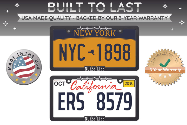 Nurse Life - Raised License Plate Frame