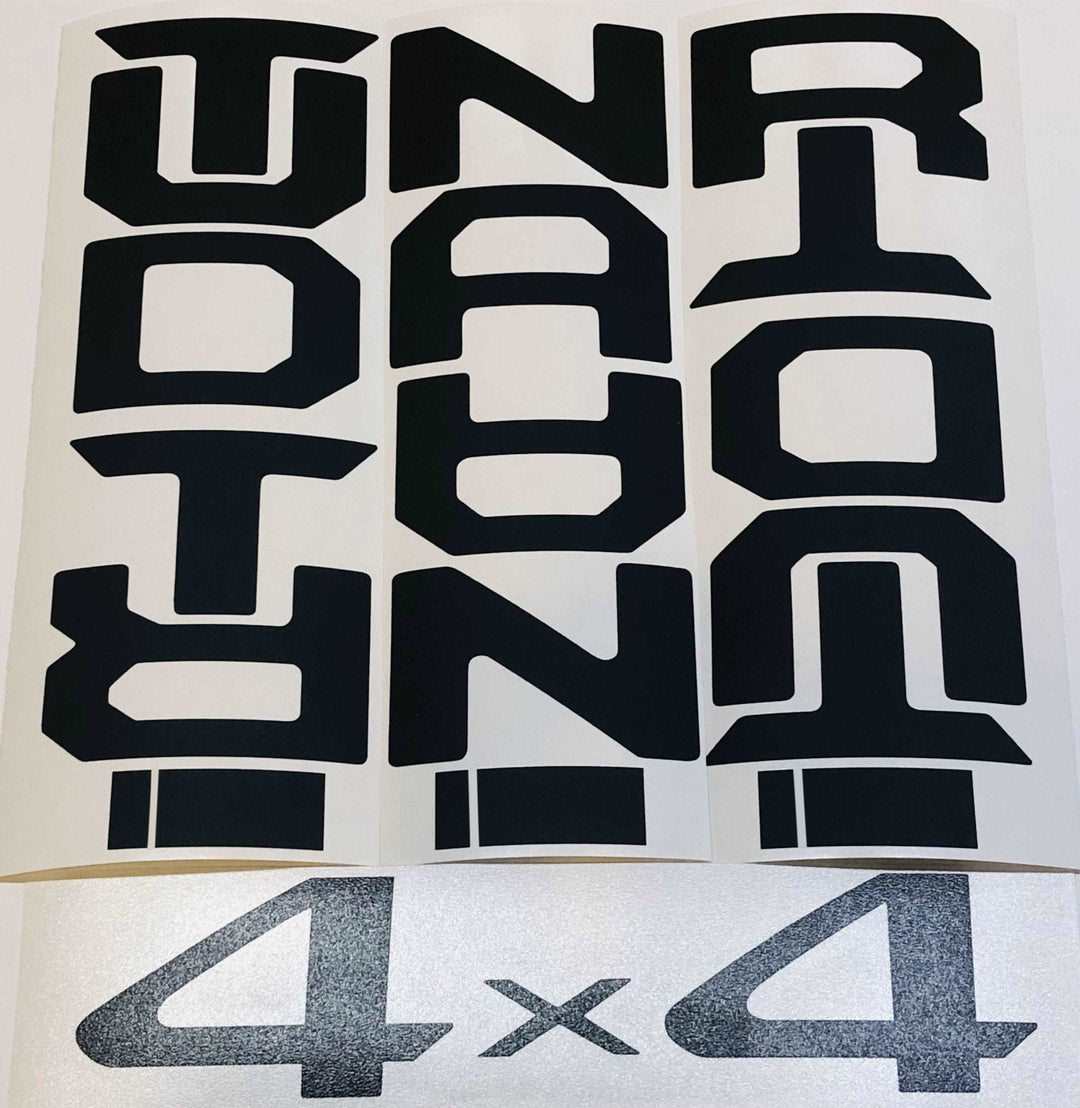 Premium Cast Matte Black Vinyl Letter Inlay Decals for 2007-2023 Tundra Doors