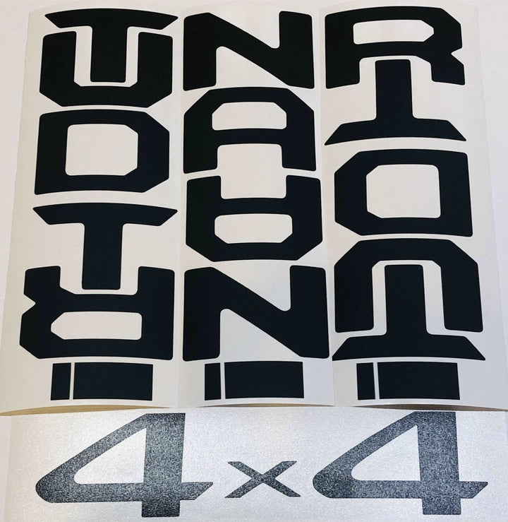 Premium Cast Matte Black Vinyl Letter Inlay Decals for 2007-2023 Tundra Doors