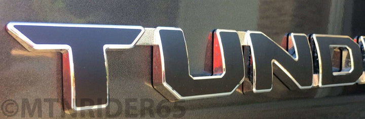 Premium Cast Matte Black Vinyl Letter Inlay Decals for 2007-2023 Tundra Doors