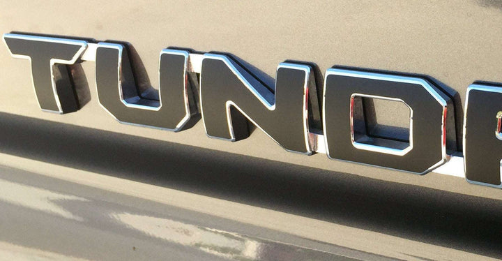 Premium Cast Matte Black Vinyl Letter Inlay Decals for 2007-2023 Tundra Doors