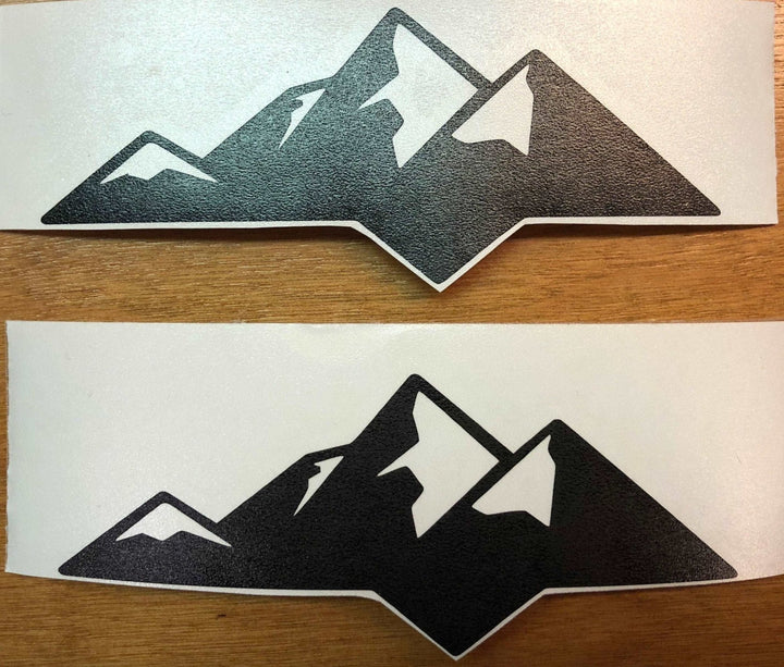 Premium Cast Matte Black Vinyl Mountain Decals for 2007-2023 Tundra