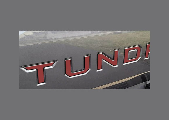 Premium Cast Vinyl Letter Inlay Decals for 2022-2023 Tundra Raised Tailgate Letters
